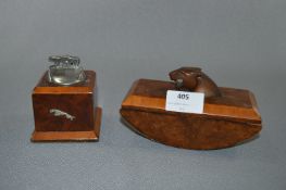 1950's Jaguar Car Mascot Blotter and Table Lighter