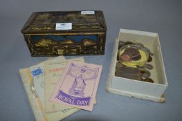 Collection of Various Coins and a Basset Tin