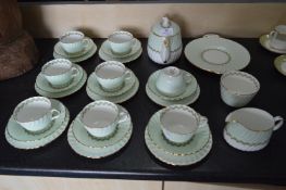 Minton Cheviot Green & Gilt Twenty Eight Piece Tea Set