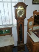 Oak Cased Grandmother Clock