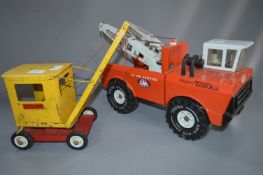 Tonka Mighty Twin Train Truck and a Sutcliffe Tin