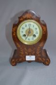 Victorian Mahogany Inlaid Mantel Clock with Striki