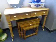 Pine Two Drawer Side Table