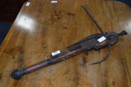 Carved Wood African Tribal Axe