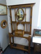 Oak Hat & Coat Hall Stand
