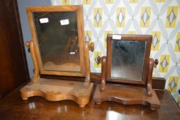 Two Victorian Mahogany Toilet Mirrors
