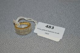 Gold 750 Diamond Banded Ring - 7g gross