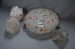 Ceiling Light Fitting and Three Light Shades