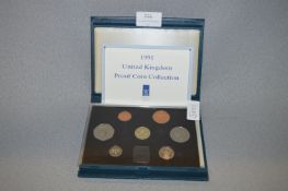 UK Royal Mint Proof Coin Collection 1991