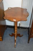 Mahogany Pedestal Side Table