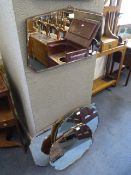 Five Beveled Edge Wall Mirrors