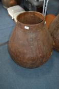 Indian Bulbous Metal Spice Pot