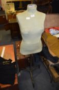 Dress Makers Dummy on Tubular Metal Stand
