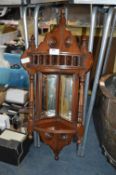 Victorian Mahogany Corner Shelf with Mirrors