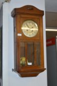Oak Cased Pendulum Wall Clock