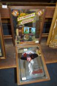 Two Framed Pub Mirrors - Heinz Ketchup and Coca-Cola
