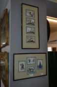 Pair of Framed Oriental Paintings on Silk Panels
