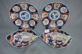 Chinese Imari Patterned Dishes and Wall Plates