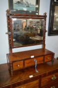 Victorian Mahogany Toilet Mirror with Three Drawers