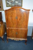 1920's Walnut Veneered Cocktail Cabinet