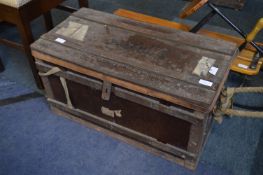 Japanese Wood & Metal Bound Military Chest
