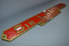 Brass Locomotive Nameplate 