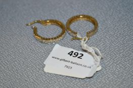 9cT Gold Ladies Earrings set with Stones - 7.8g gross