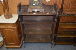 Oak Four Tier Floor Standing Bookshelf