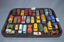 Thirty Three Lesney and Matchbox Diecast Vehicles