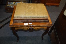 Victorian Walnut and Satin Wood Double Folding Piano Stool