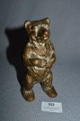 Cast Brass Bear Money Bank