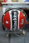 Wall Mounted Illuminated Heineken Sign