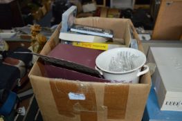 Box Containing Vases, Books and Drinking Glassware