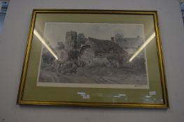 Gilt Framed Print - Village Scene by Sturgon