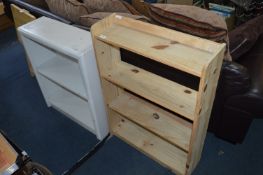 White Painted Pine Four Height Bookshelf