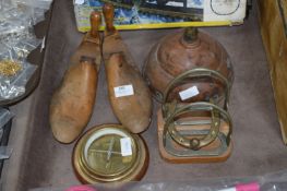Copper Posser, Shoe Stretchers, Barometer and Hors