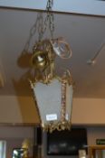 Gilt Metal Ceiling Light Fitting