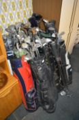 Ten Set of Golf Bags with Clubs (Various Makes)