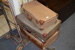 Three Vintage Suitcases