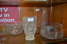 Glass Fruit Bowls and Vases