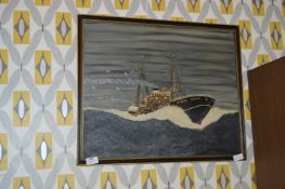 Oil on Board - Grimsby Trawler 