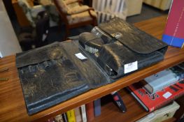 Crocodile Skin Cased Vanity Set