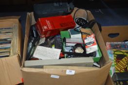 Box of Photography Equipment Including Cameras, Sl