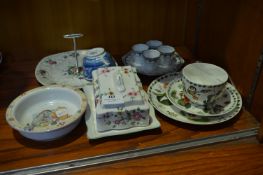 Nursery Plate, Cheese Dish, Egg Cups, Cake Dish, e