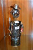 Wrought Metal Novelty Bottle Holder