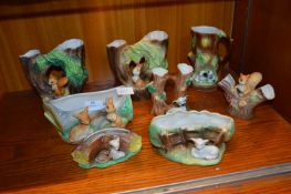 Collection of Eight Hornsea Pottery Posy Vases