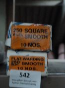 *Box of 10 Square Smooth Files and a Box of 10 250