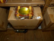 Box of 32 Decorative Rectangular Tins with Windows