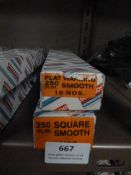 *Box of 10 250mm Flat Warding Smooth Files and a B