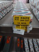 *Two Boxes of 10 250mm Knife Second Cut Files